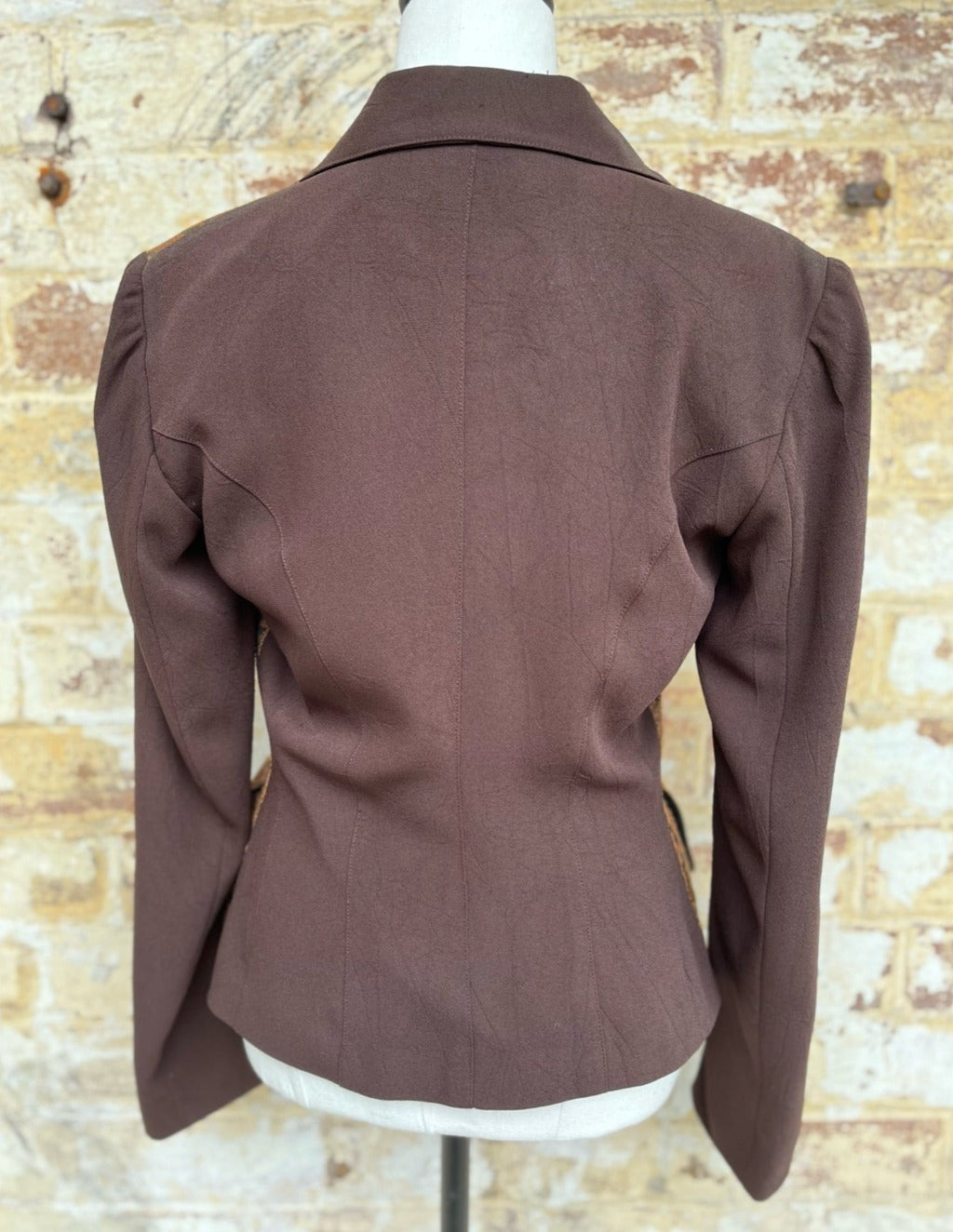 Vintage Black Vanity Brown Jacket (Size 8)