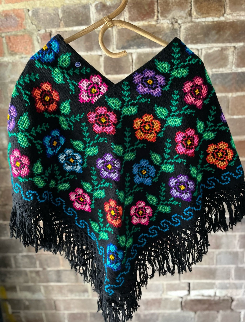 Mexican Poncho Front View