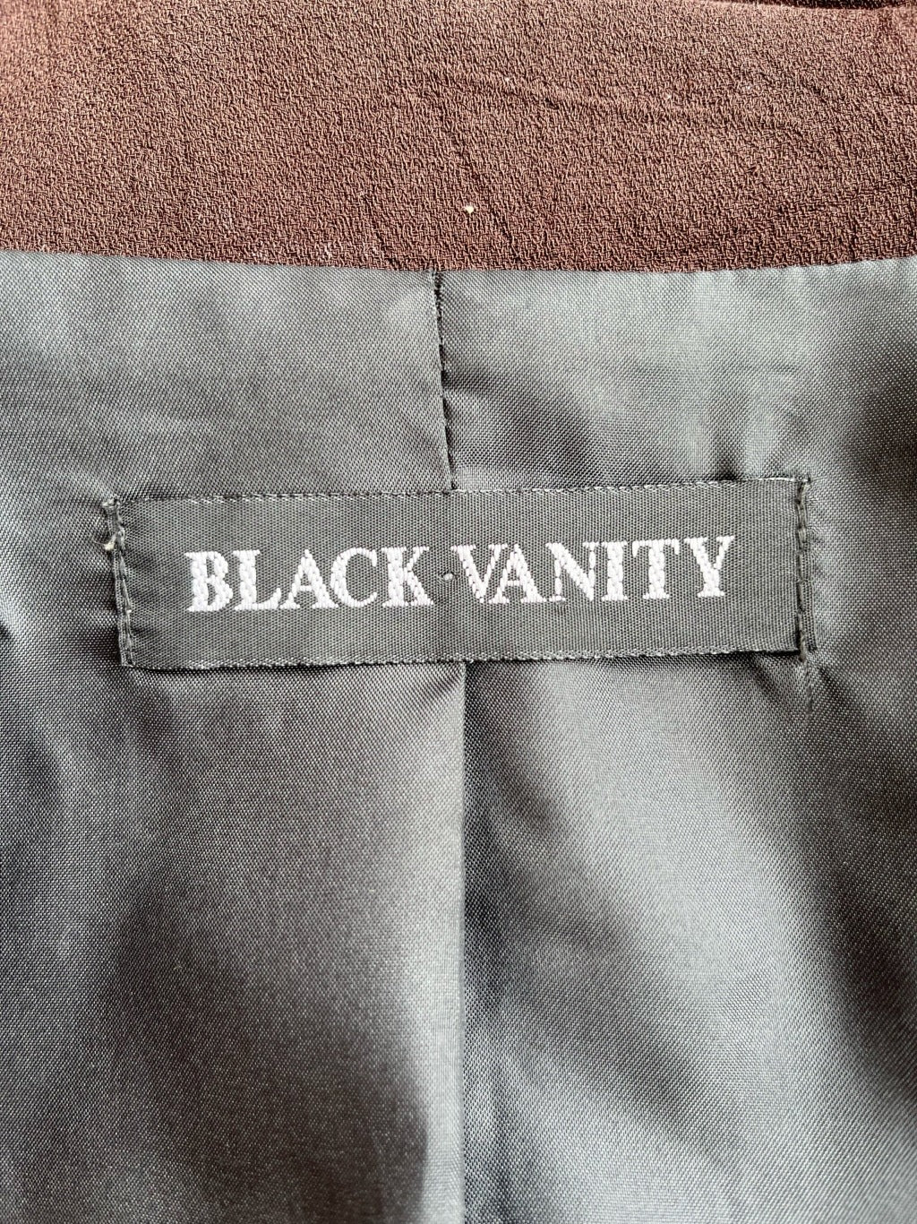 Vintage Black Vanity Brown Jacket (Size 8)