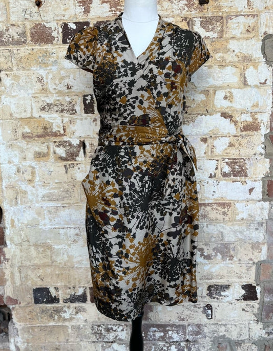 Vintage silk dress front view