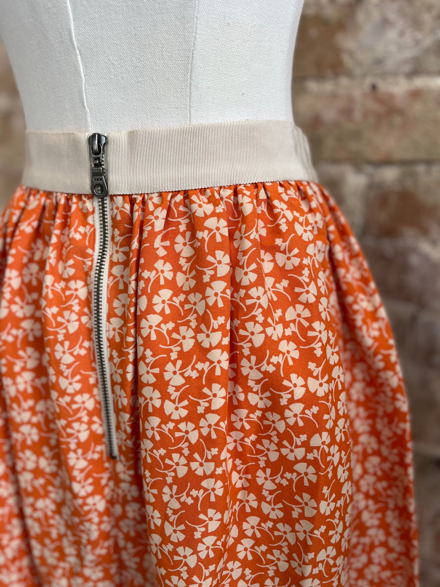 Orla Kiely Orange Daisy Skirt (size UK 10)